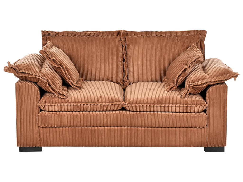 2 Seater Jumbo Cord Sofa Brown TIRRO