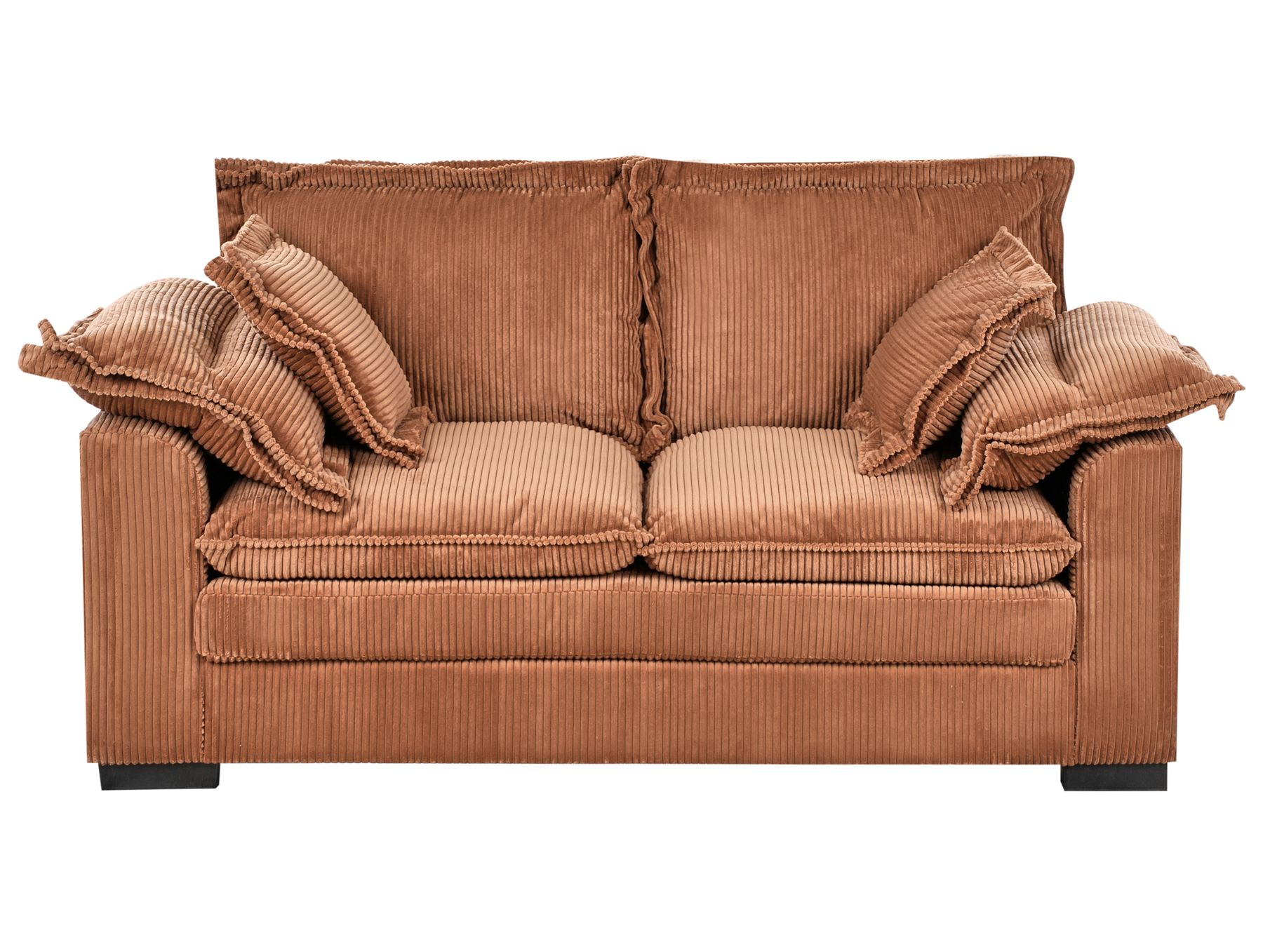2 Seater Jumbo Cord Sofa Brown TIRRO