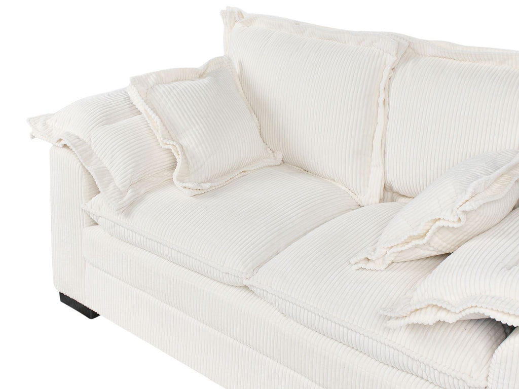 2 Seater Jumbo Cord Sofa White TIRRO
