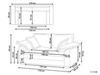 2 Seater Jumbo Cord Sofa White TIRRO