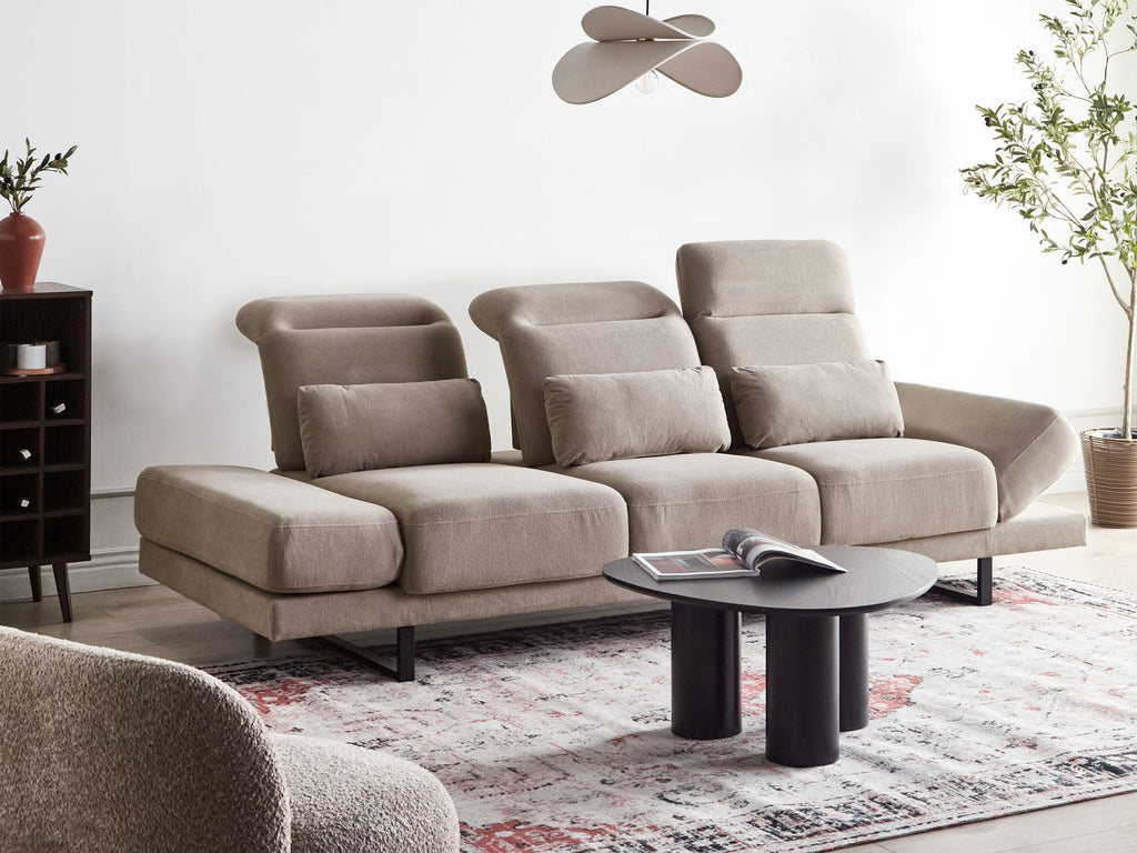 Fabric 3 Seater Sofa Taupe IKAST