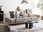 Fabric 3 Seater Sofa Taupe IKAST