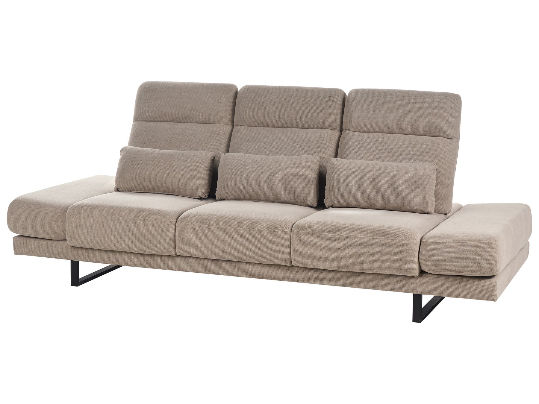 Fabric 3 Seater Sofa Taupe IKAST