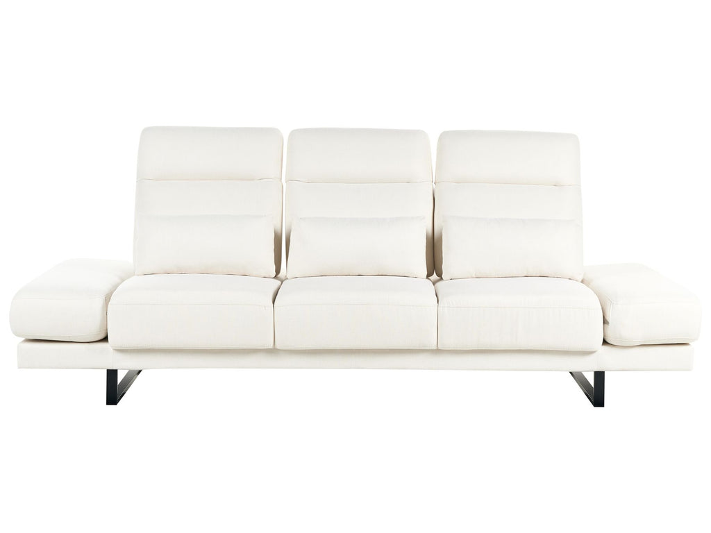 Fabric 3 Seater Sofa Off White IKAST