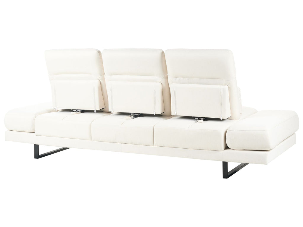 Fabric 3 Seater Sofa Off White IKAST