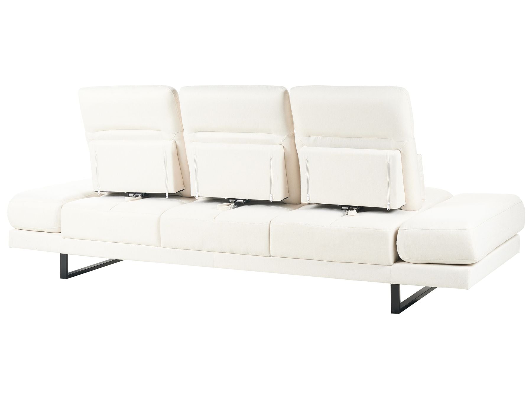 Fabric 3 Seater Sofa Off White IKAST