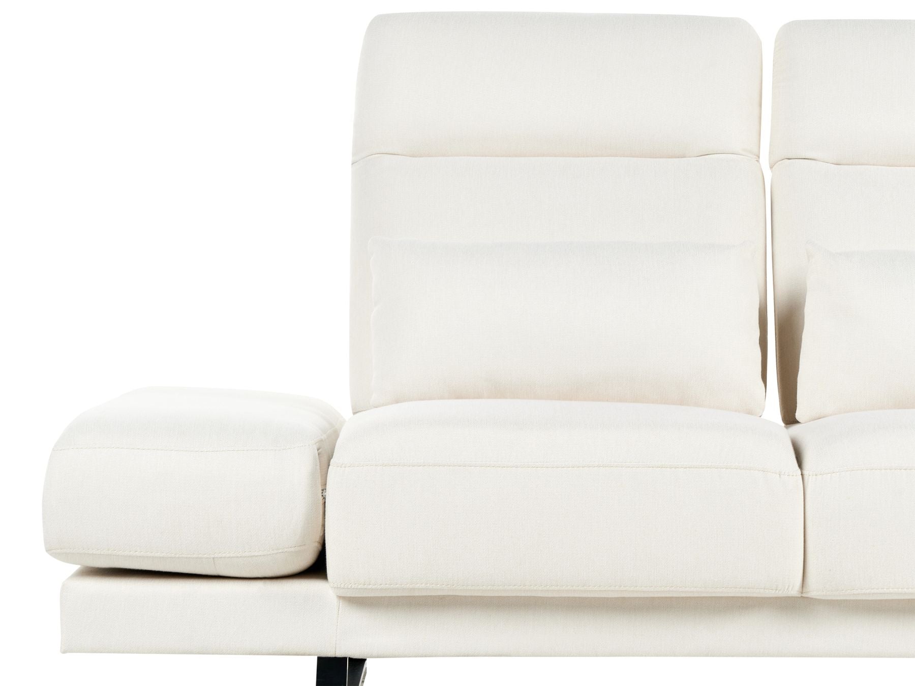 Fabric 3 Seater Sofa Off White IKAST