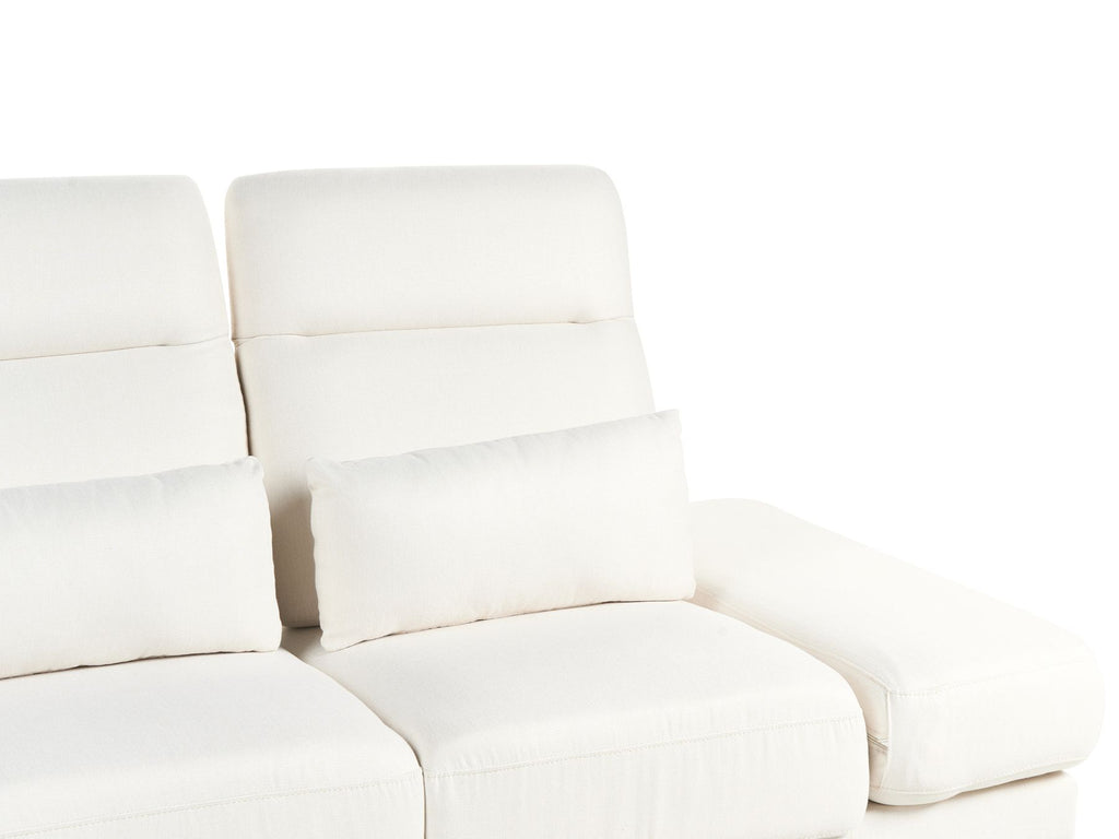 Fabric 3 Seater Sofa Off White IKAST