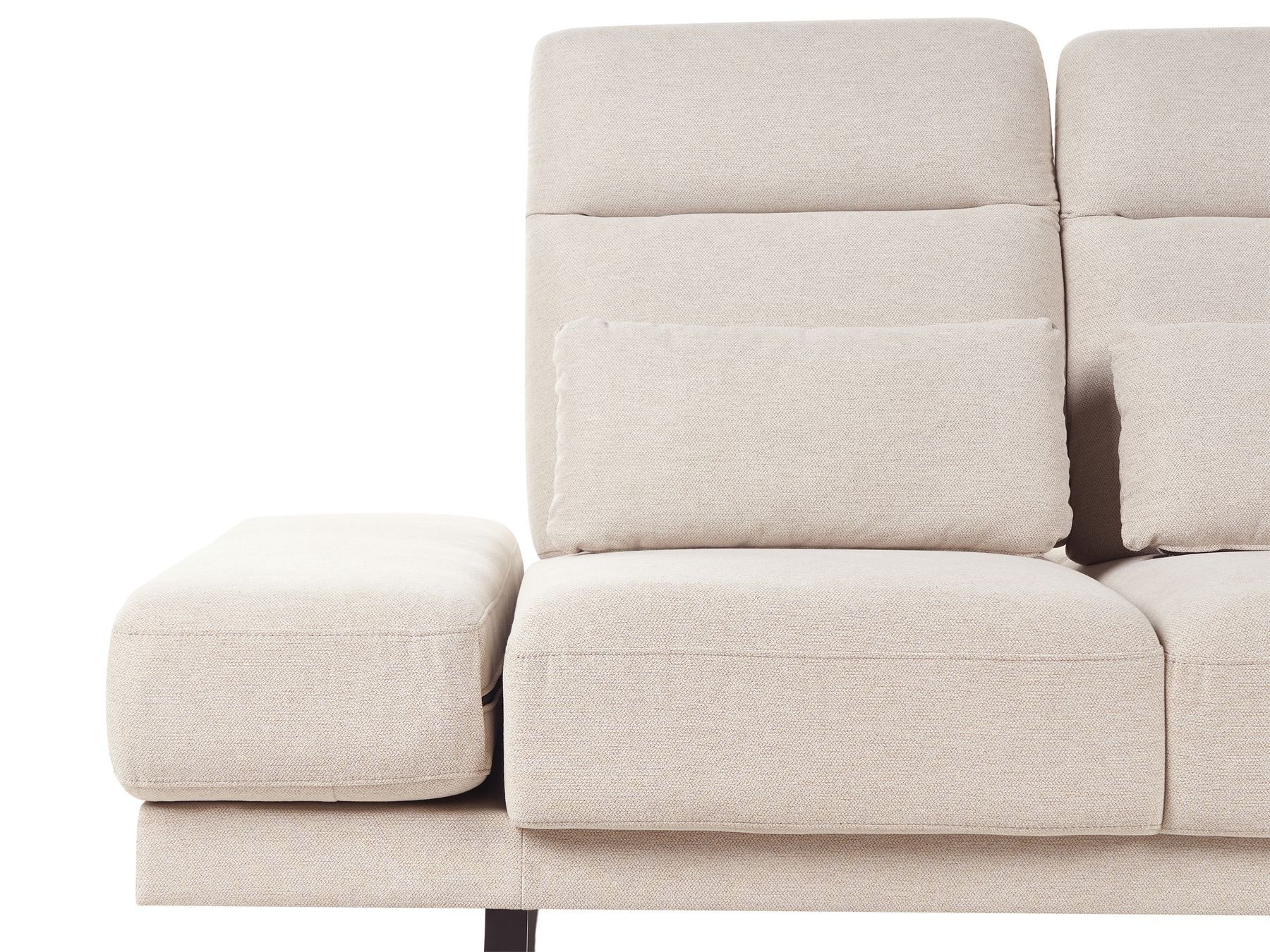 Fabric 3 Seater Sofa Beige IKAST