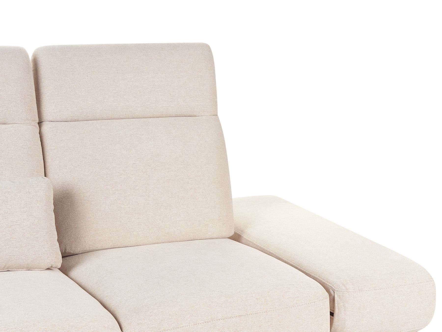 Fabric 3 Seater Sofa Beige IKAST
