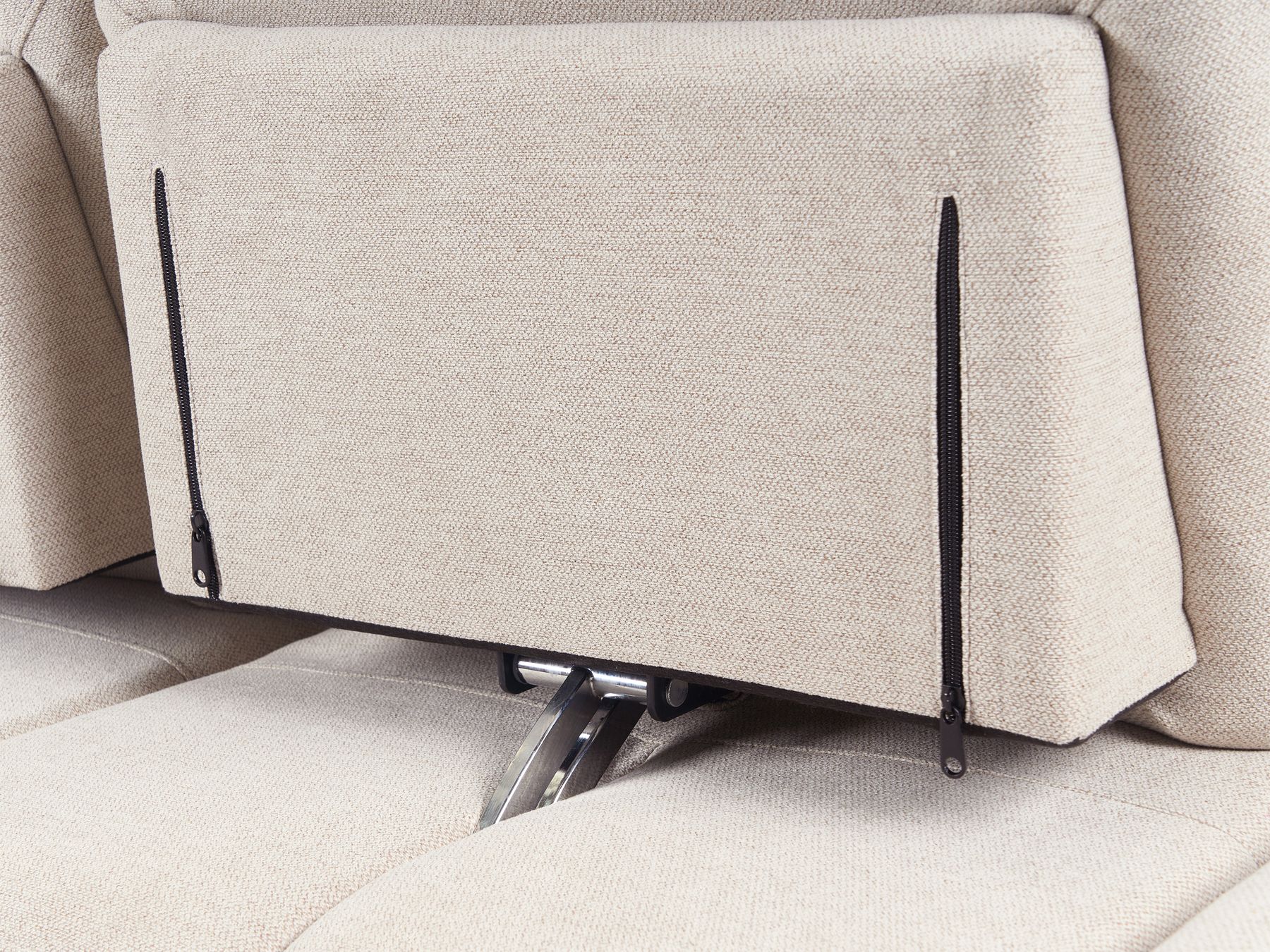 Fabric 3 Seater Sofa Beige IKAST