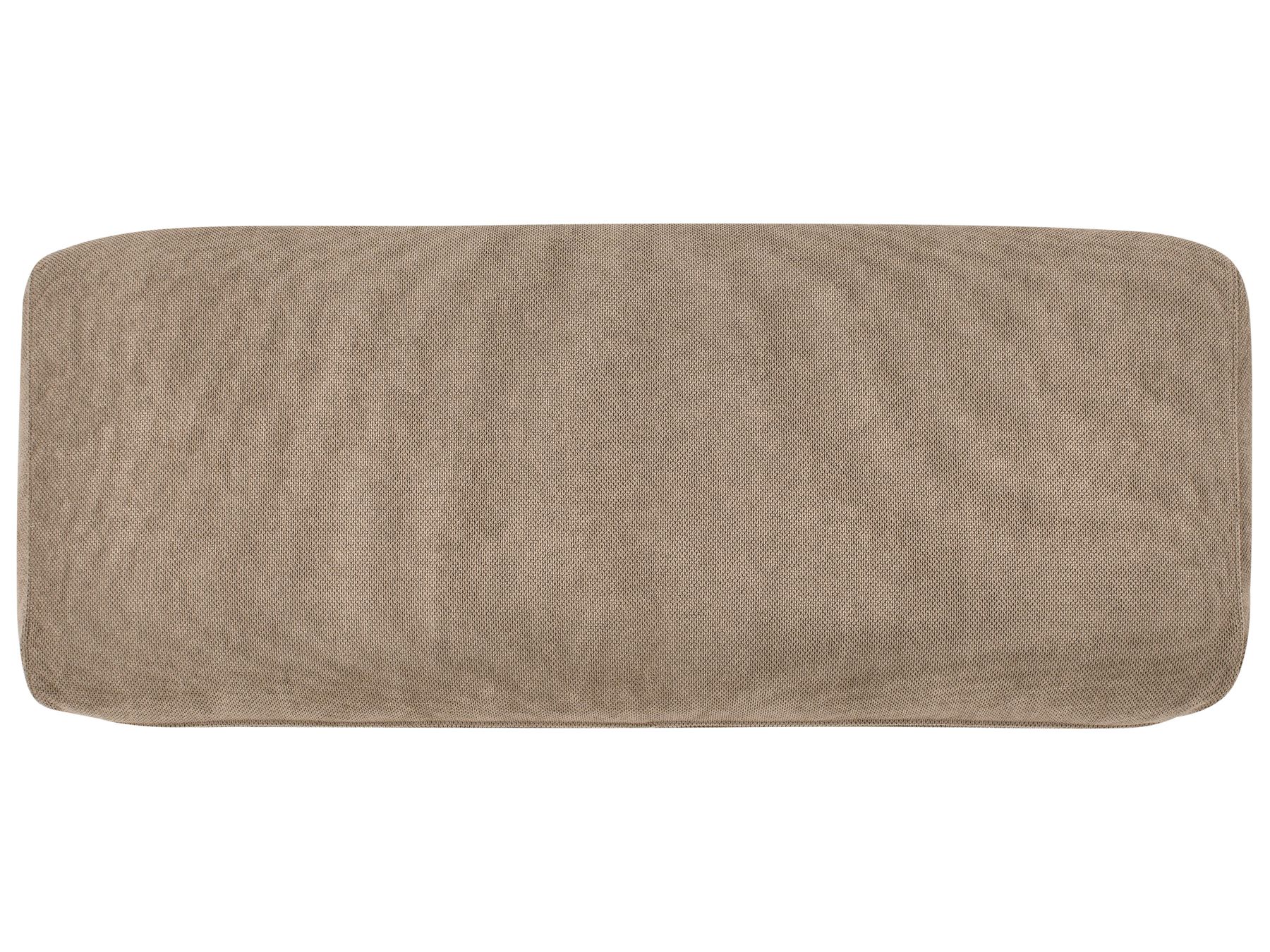 Left Hand Fabric Corner Sofa Brown MALOY