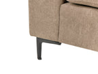 Left Hand Fabric Corner Sofa Brown MALOY