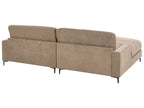 Right Hand Fabric Corner Sofa Brown MALOY