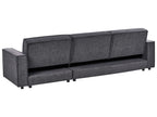 Corner Sofa Bed ROMEDAL II Fabric Graphite Grey 3 Seater Left Hand