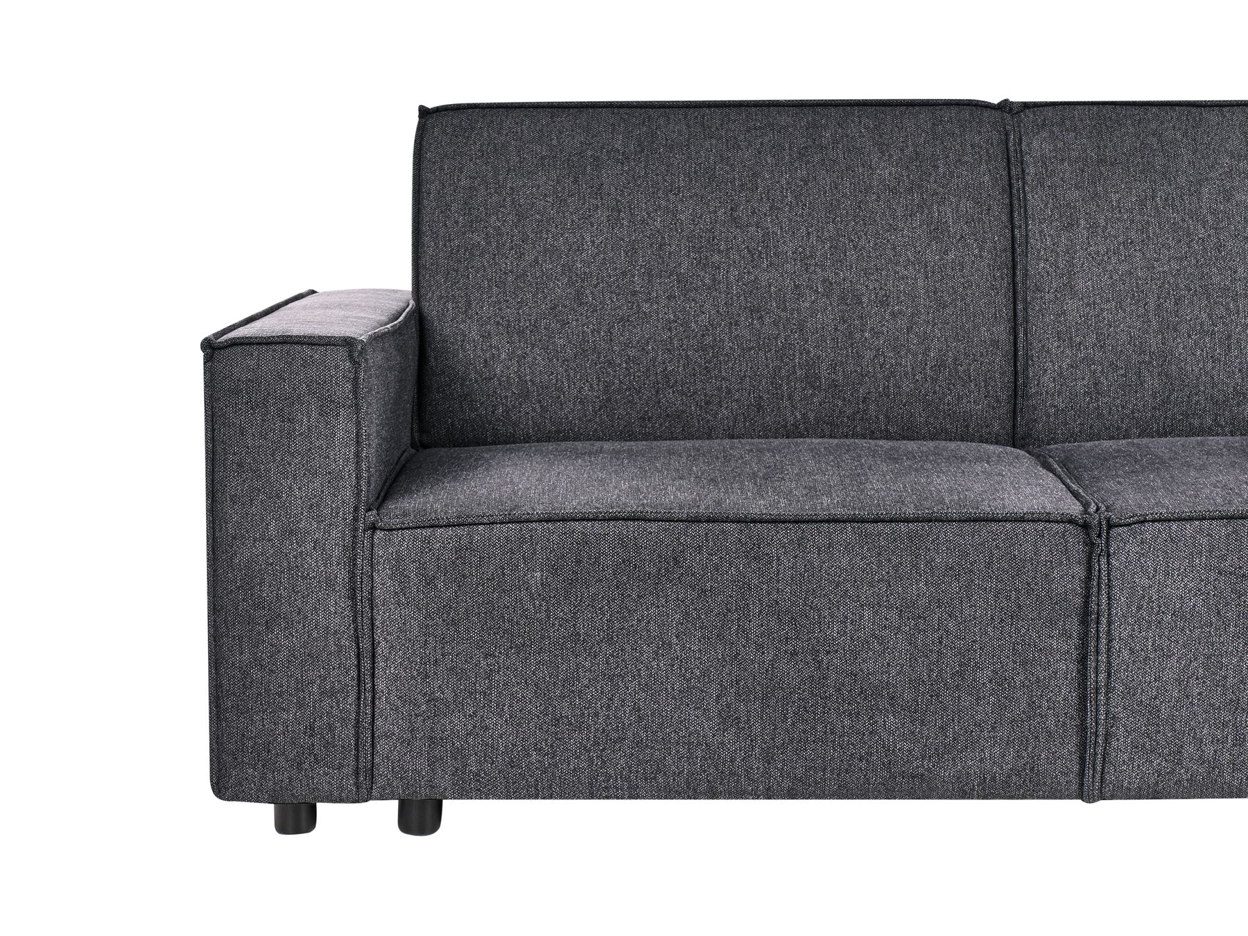 Corner Sofa Bed ROMEDAL II Fabric Graphite Grey 3 Seater Left Hand