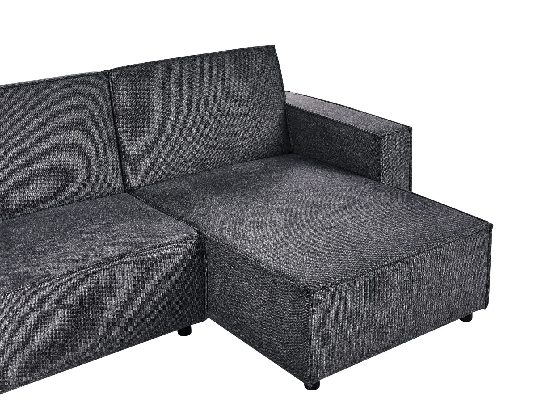Corner Sofa Bed ROMEDAL II Fabric Graphite Grey 3 Seater Left Hand