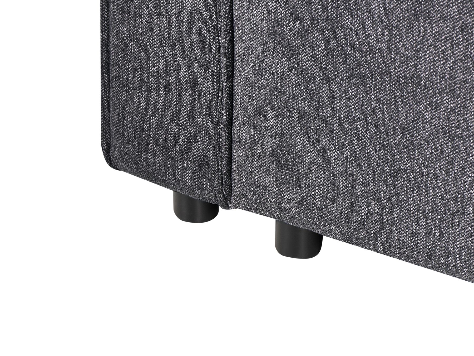 Corner Sofa Bed ROMEDAL II Fabric Graphite Grey 3 Seater Left Hand