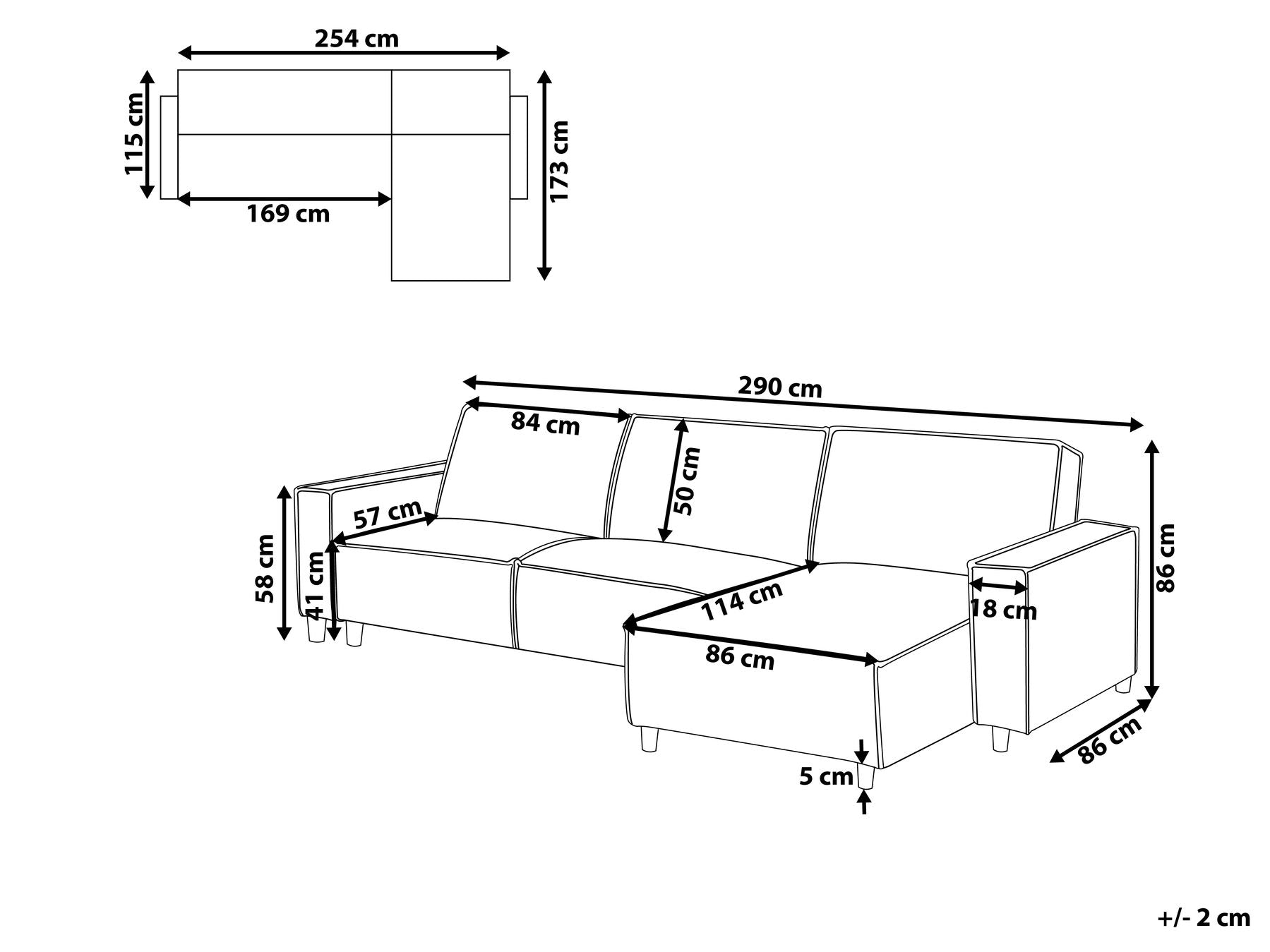 Corner Sofa Bed ROMEDAL II Fabric Graphite Grey 3 Seater Left Hand