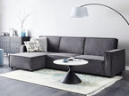 Corner Sofa Bed ROMEDAL II Fabric Graphite Grey 3 Seater Right Hand