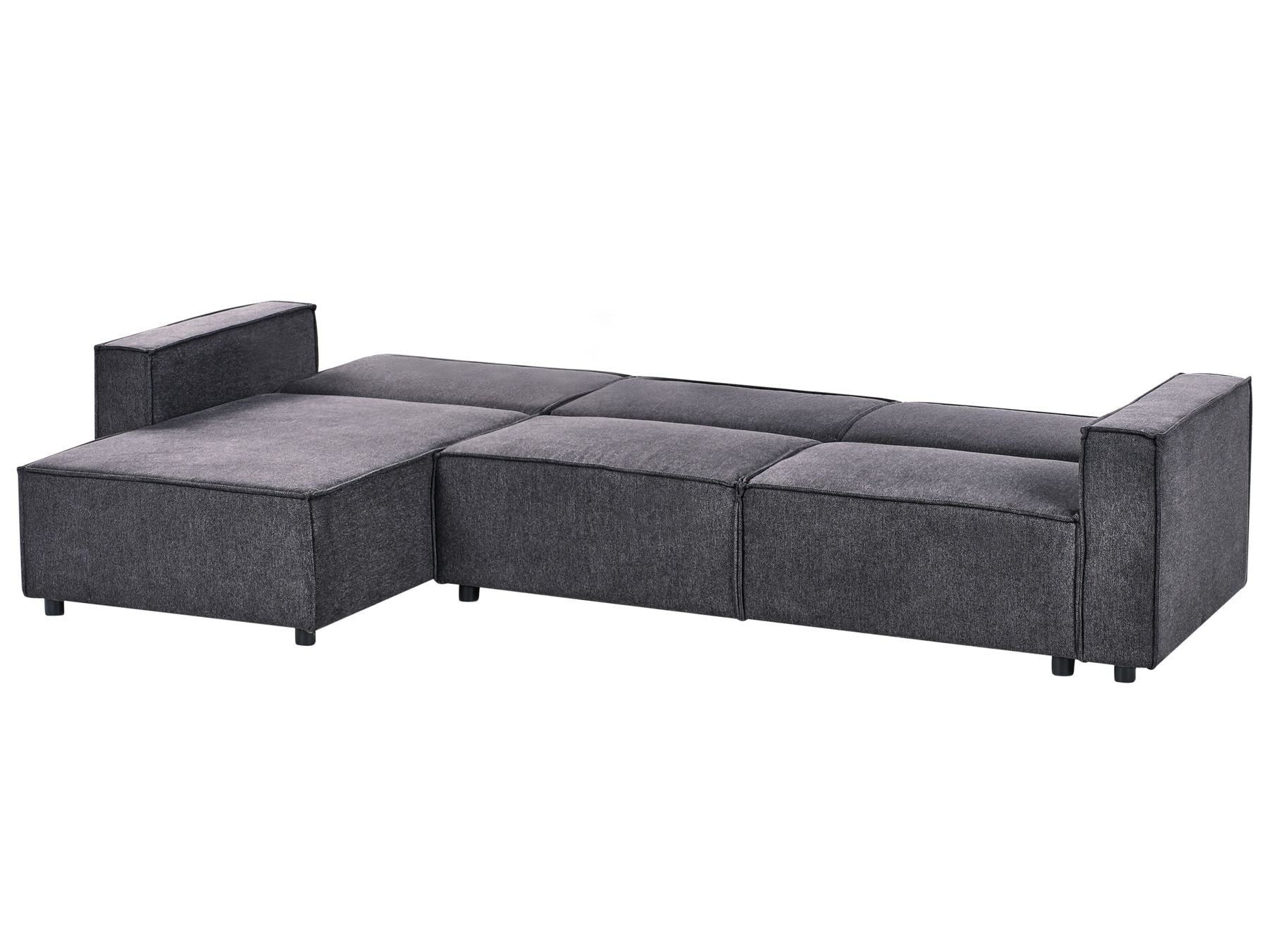 Corner Sofa Bed ROMEDAL II Fabric Graphite Grey 3 Seater Right Hand