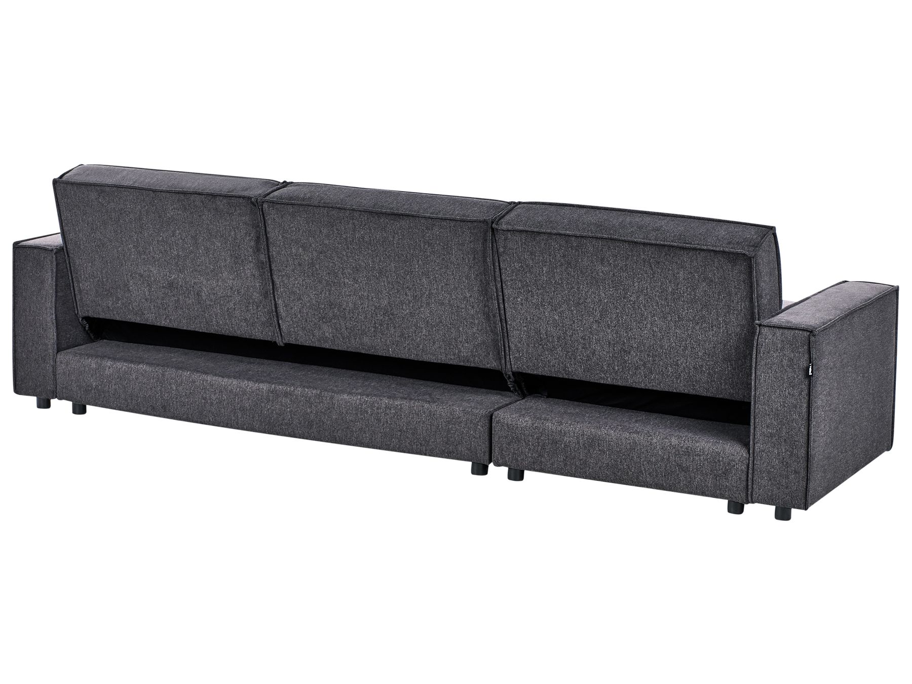 Corner Sofa Bed ROMEDAL II Fabric Graphite Grey 3 Seater Right Hand