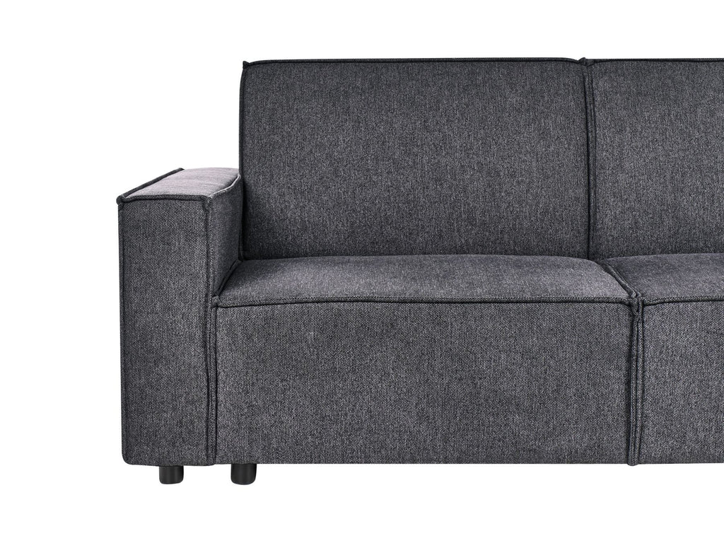 Corner Sofa Bed ROMEDAL II Fabric Graphite Grey 3 Seater Right Hand