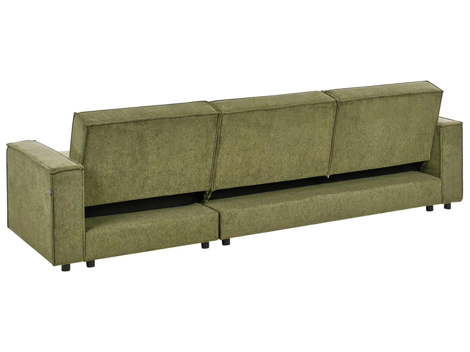 Corner Sofa Bed ROMEDAL II Fabric Dark Green 3 Seater Left Hand