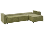 Corner Sofa Bed ROMEDAL II Fabric Dark Green 3 Seater Left Hand