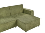 Corner Sofa Bed ROMEDAL II Fabric Dark Green 3 Seater Left Hand