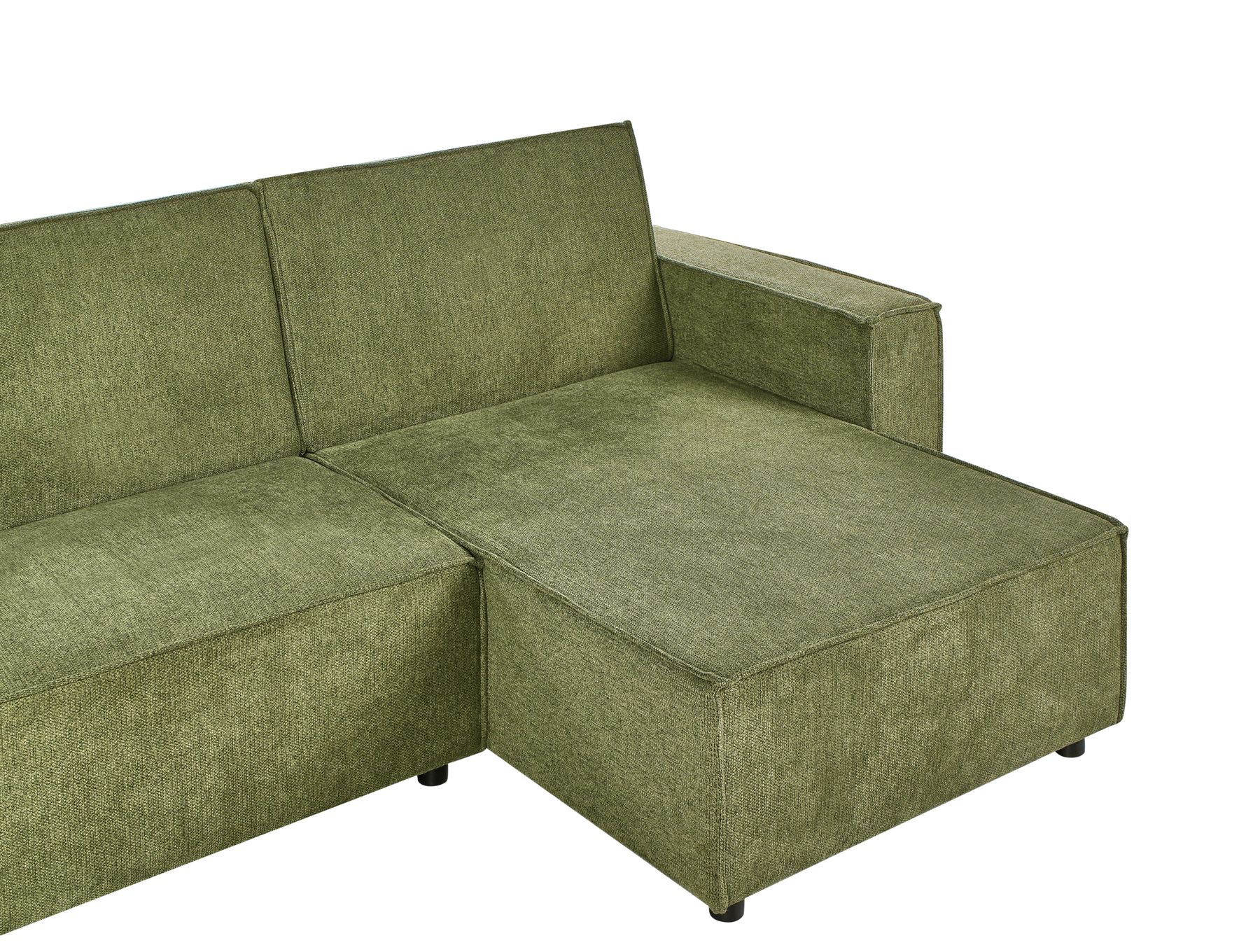 Corner Sofa Bed ROMEDAL II Fabric Dark Green 3 Seater Left Hand