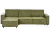 Corner Sofa Bed Fabric Dark Green 3 Seater Right Hand