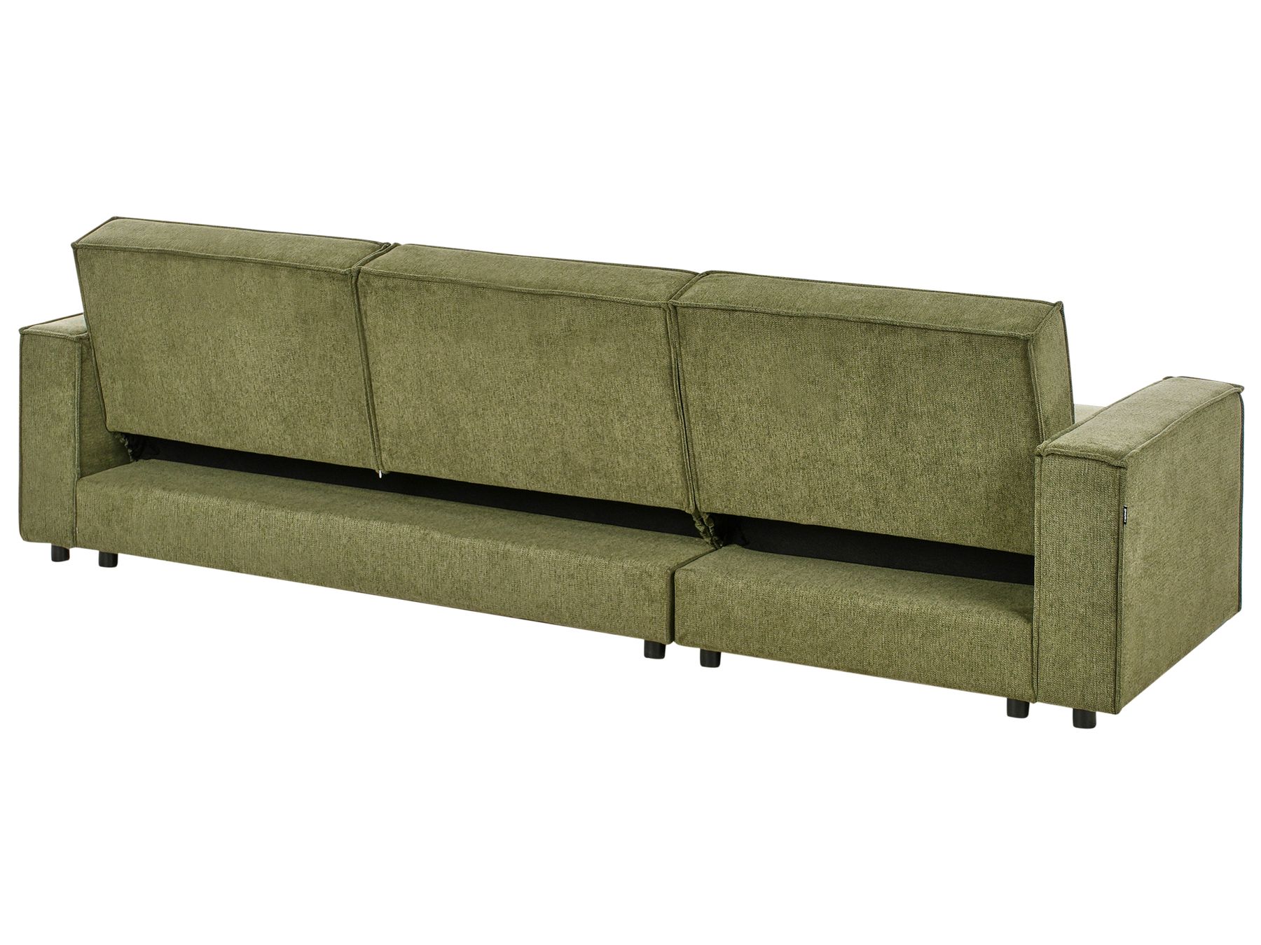 Corner Sofa Bed ROMEDAL II Fabric Dark Green 3 Seater Right Hand