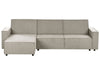 Corner Sofa Bed Fabric Beige 3 Seater Right Hand