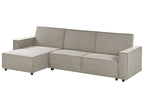 Corner Sofa Bed ROMEDAL II Fabric Beige 3 Seater Right Hand