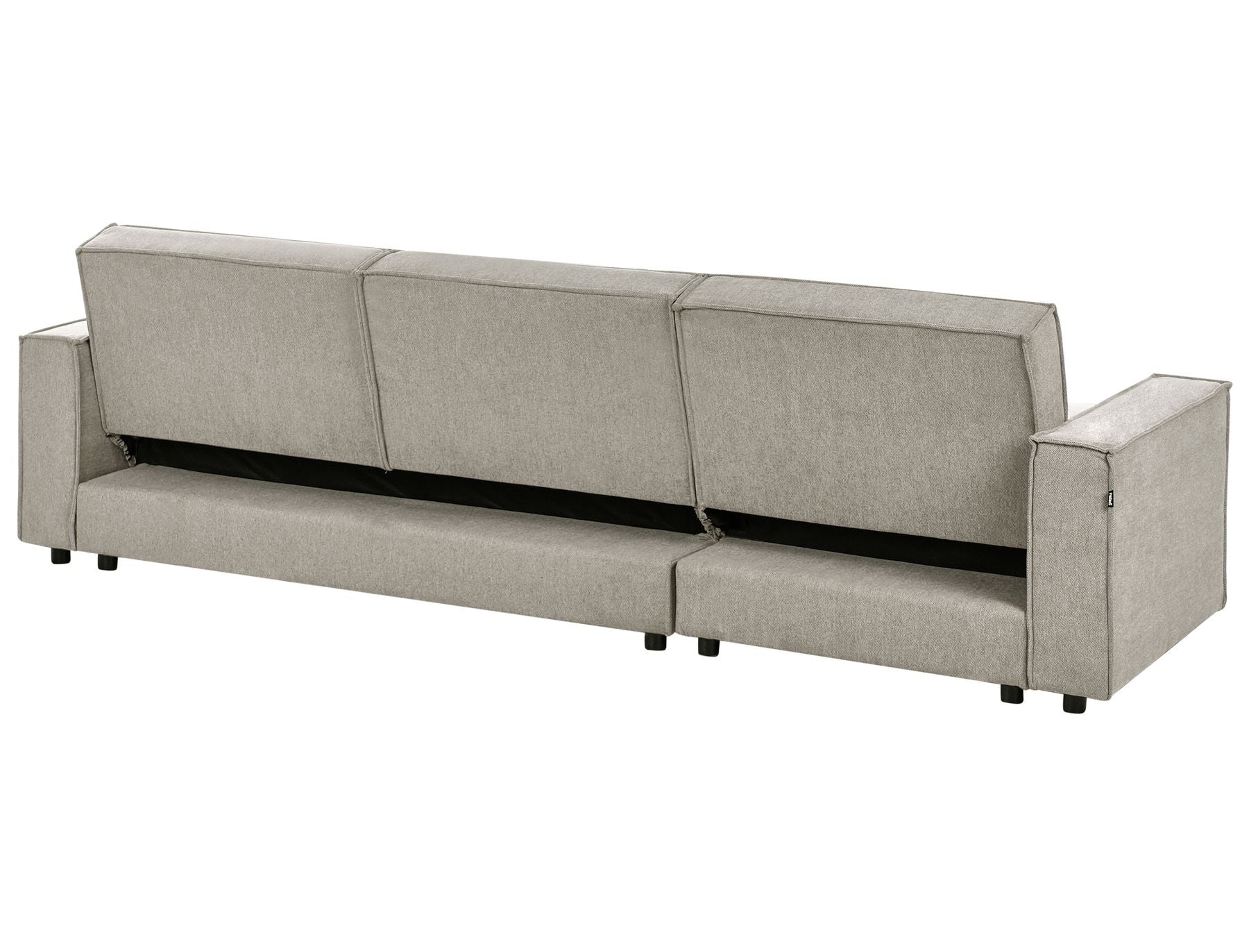 Corner Sofa Bed ROMEDAL II Fabric Beige 3 Seater Right Hand