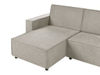 Corner Sofa Bed ROMEDAL II Fabric Beige 3 Seater Right Hand