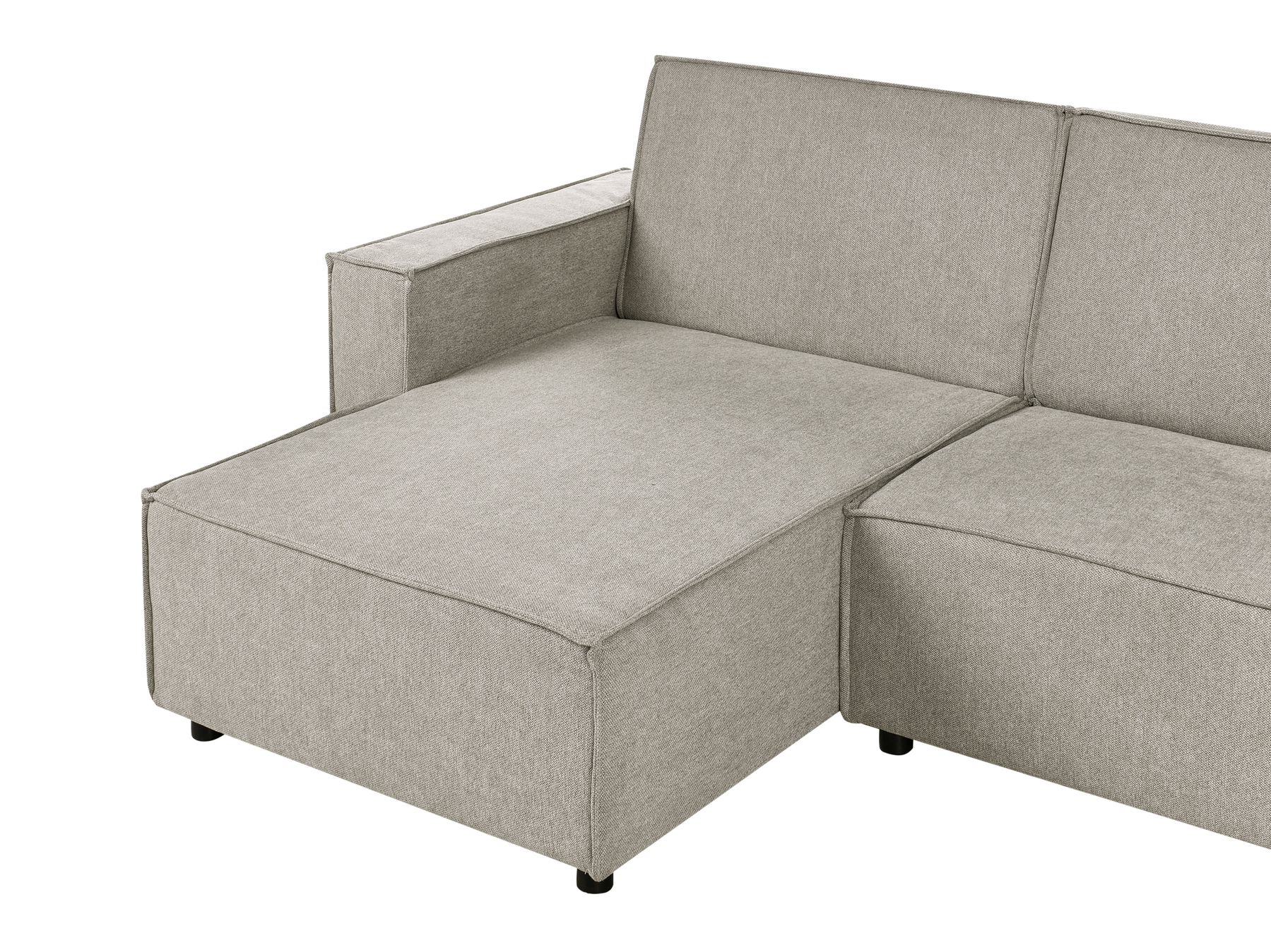 Corner Sofa Bed ROMEDAL II Fabric Beige 3 Seater Right Hand