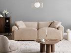 3 Seater Fabric Sofa Beige KORIO