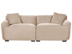 3 Seater Fabric Sofa Beige KORIO