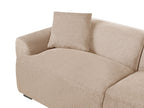 3 Seater Fabric Sofa Beige KORIO