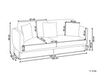 3 Seater Velvet Sofa Taupe BODUM