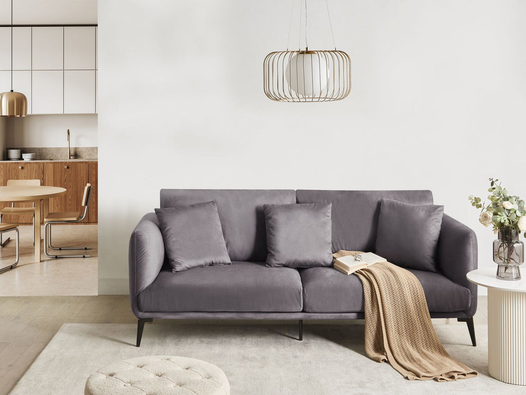 3 Seater Velvet Sofa Taupe BODUM