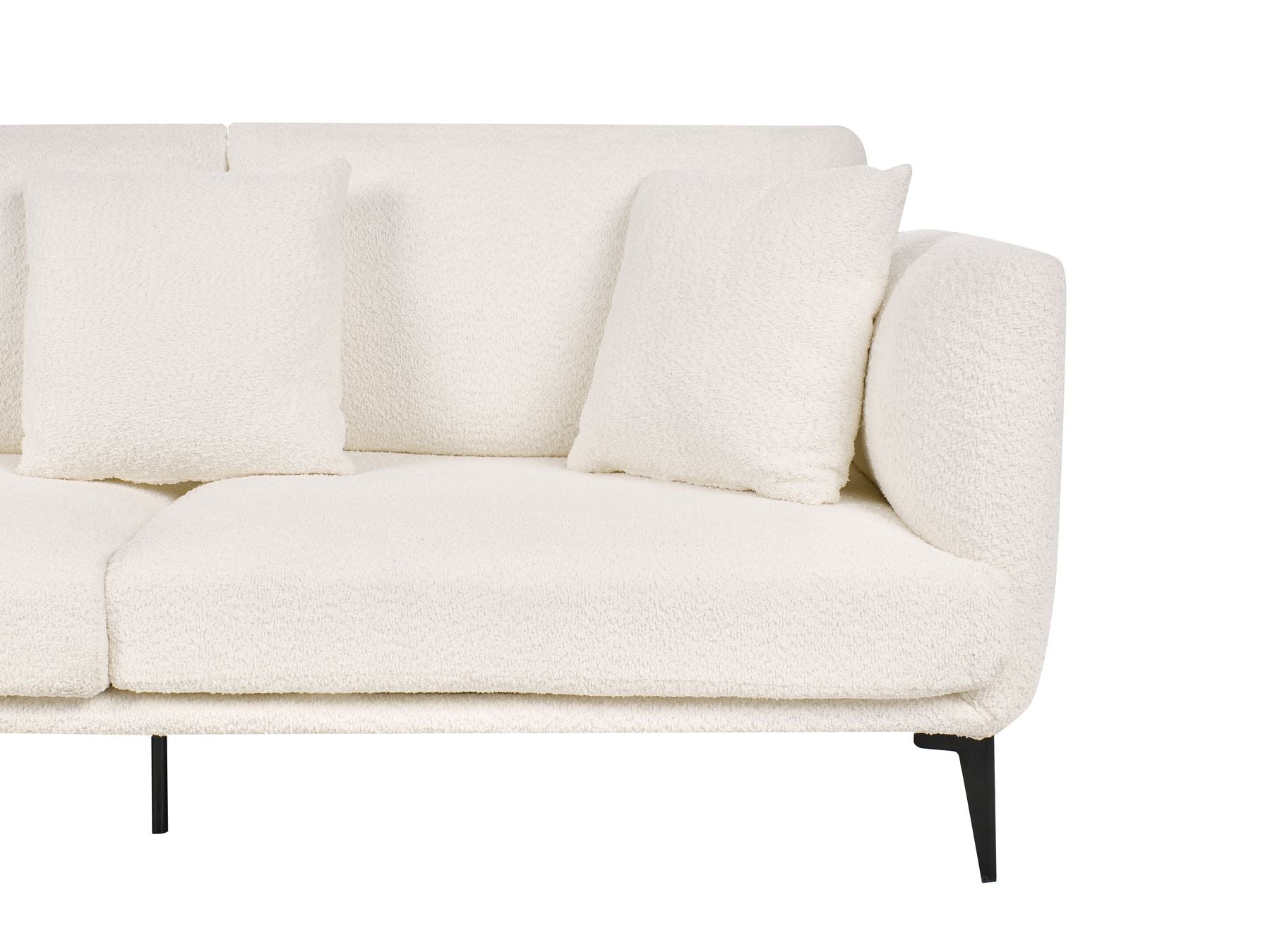 3 Seater Boucle Sofa White BODUM