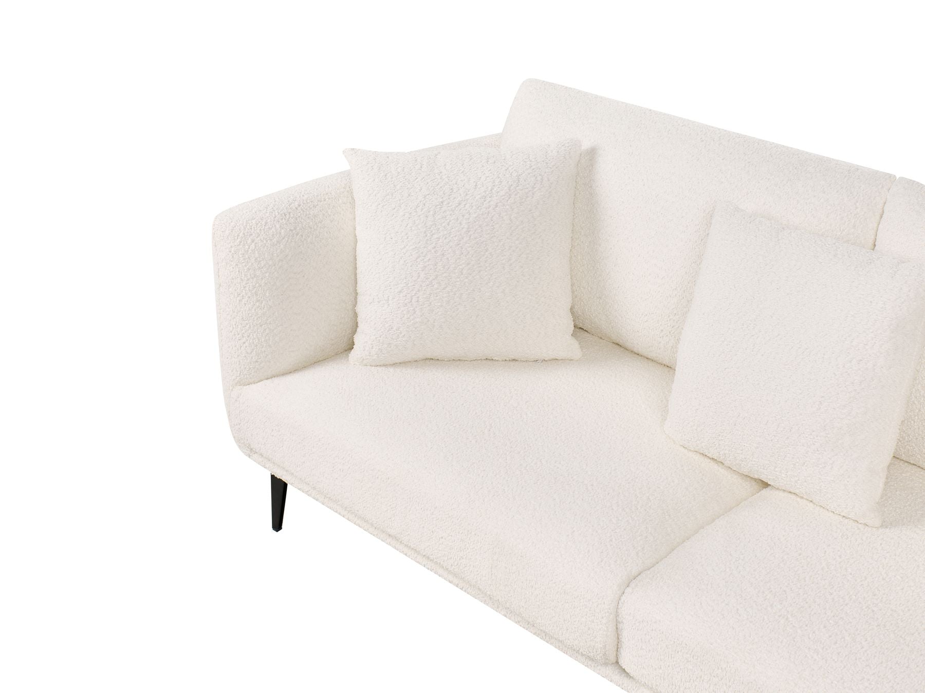3 Seater Boucle Sofa White BODUM