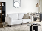 3 Seater Fabric Sofa White IDRE