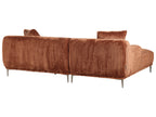 Corner Sofa STENUM Corduroy Brown Left Hand