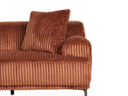 Corner Sofa STENUM Corduroy Brown Left Hand