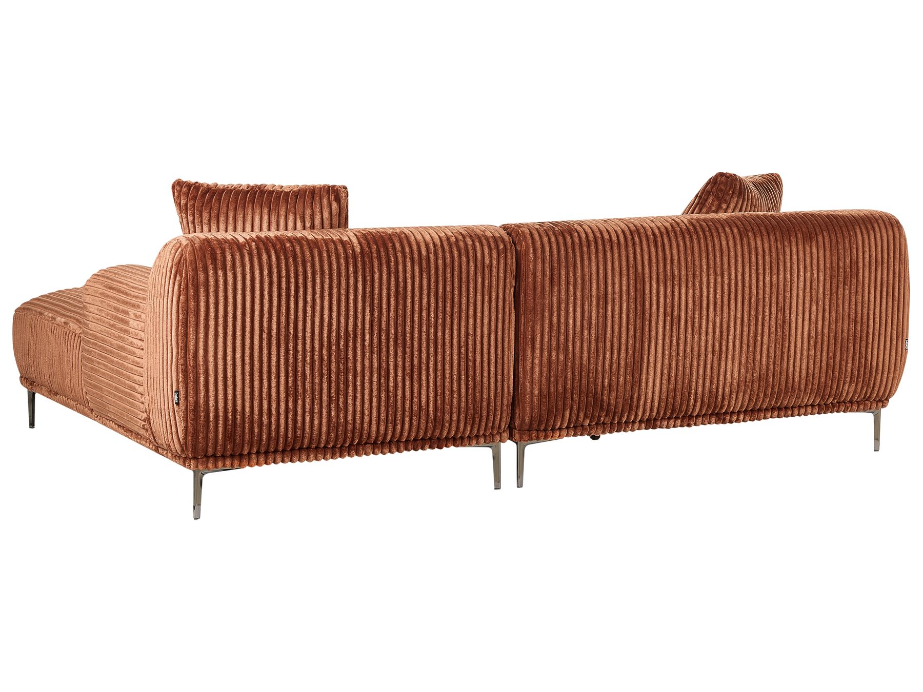 Corner Sofa STENUM Corduroy Brown Right Hand