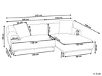 Corner Sofa STENUM Corduroy Brown Right Hand